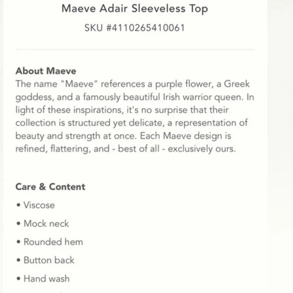 Maeve by Anthropologie Adair Button Back Blouse - Picture 8 of 8